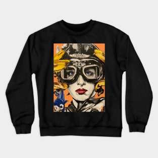 The Girl With the Tank Crewneck Sweatshirt